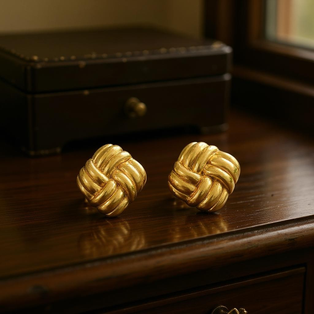 Elegant Gold-Toned Anti tarnish Earrings