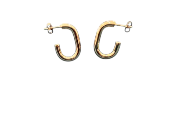 Gold-Toned Stainless Steel Anti-Tarnish Hoop Earrings