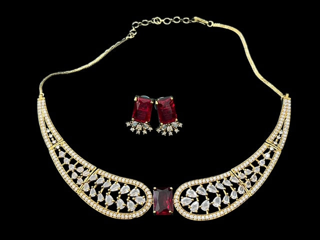 Victorian Style AD Hasli Necklace Set