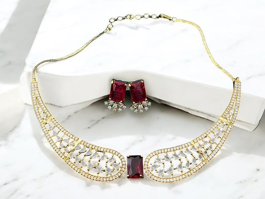 Victorian Style AD Hasli Necklace Set